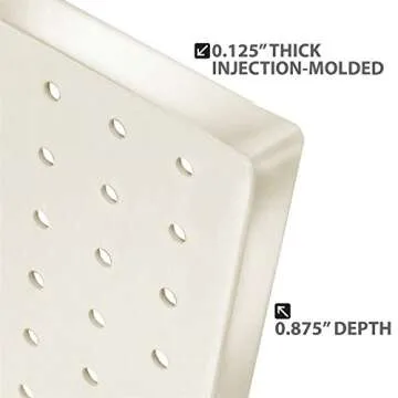 Azar Displays 48" x 24" Pegboard Organizer Kit in White