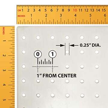 Azar Displays 900988-WHT 48" x 24" Pegboard Organizer Kit in White