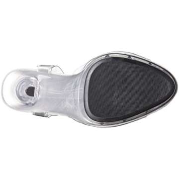 Ellie Shoes Women's 521-brook-w Heeled Sandal, Clear, 9 D US