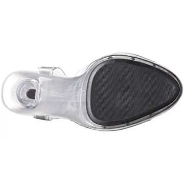 Ellie Shoes Women's 521-brook-w Heeled Sandal, Clear, 9 D US