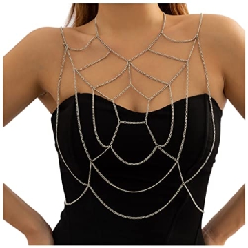 Sexy Spider Web Body Chain Jewelry Women Adjustable Elegant