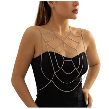 Sexy Spider Web Body Chain Jewelry Women Adjustable Elegant