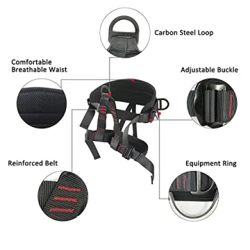 Ttechouter Adjustable Climbing Harness for Outdoor Safety