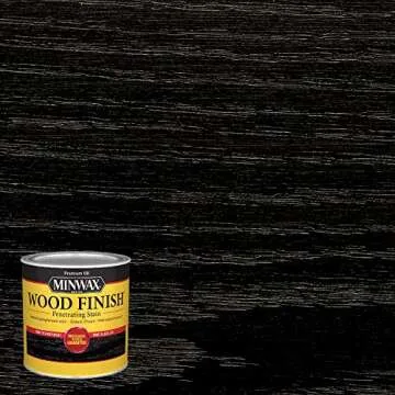 Minwax Wood Finish 227644444, 1/2 Pint, True Black