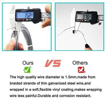 Picture Hanging Wire 100ft Vinyl Coated Heavy Duty