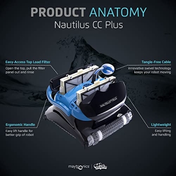 Dolphin Nautilus CC Plus Robotic Pool Cleaner - Wall Climbing Scrubber