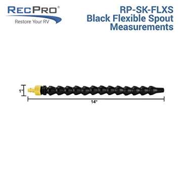 RecPro RV 12" Replacement Flex Spout Hose for Outdoor Use