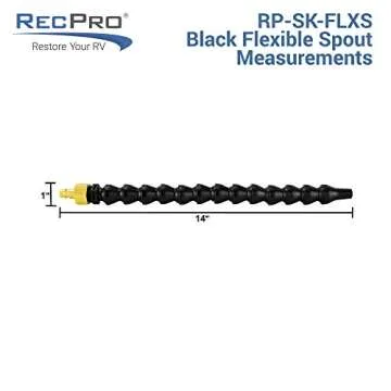 RecPro RV 12" Replacement Flex Spout Hose for Outdoor Use