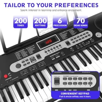 Fujampe 61 Keys Electric Piano Set for Beginners