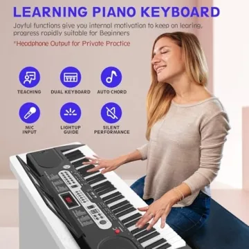 Fujampe 61 Keys Electric Piano Set for Beginners