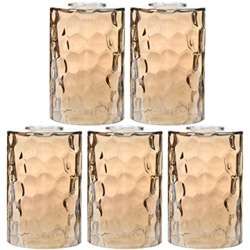 Rivqahra Amber Hammered Glass Shades for Home Decor Transformation