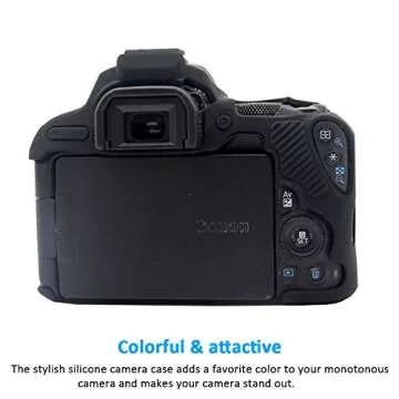 Easy Hood Case for Canon EOS Rebel SL2 SL3, Anti-Scratch Soft Silicone Housing Protective Cover Prot...