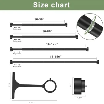 Adjustable Heavy-Duty Curtain Rods for Stylish Windows