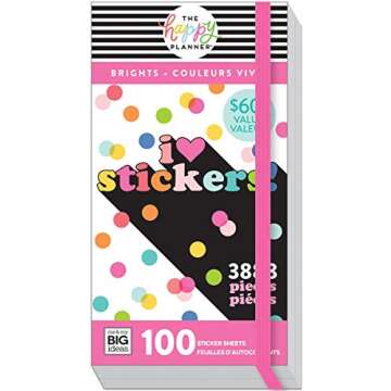ME & MY BIG IDEAS Happy Planner STCKRS, Brights, 3888/Pkg