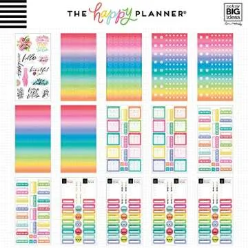 ME & MY BIG IDEAS Happy Planner STCKRS, Brights, 3888/Pkg