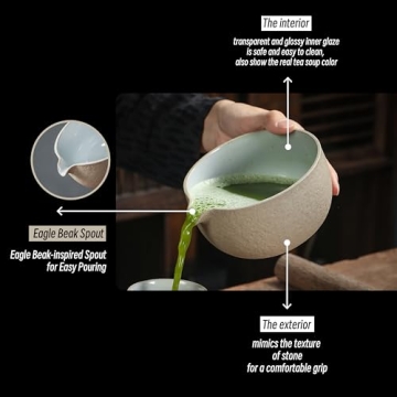 TEANAGOO Ceramic Matcha Bowl Set for Tea Lovers