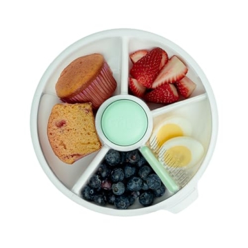 GoBe Kids Large Snack Spinner - Reusable Snack Container with 5 Compartment Dispenser and Lid | BPA ...