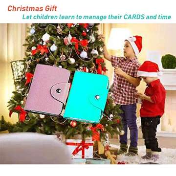 K Y KANGYUN Credit Card Holder for Women 2 Pack, Transparent Plastic Small Credit Card Holder Protector Sleeve Unisex （Pink&Blue）