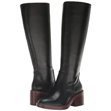 Vince Camuto Women's Vuliann Knee High Boot Black Leather