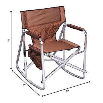 Stylish Camping SL1205BROWN Rocking Full Back Folding Director's Chair