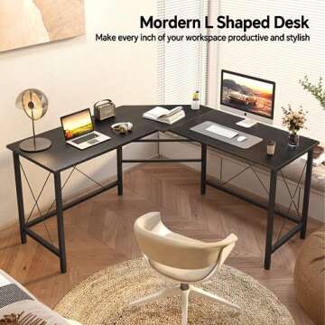 Mr IRONSTONE L Shaped Desk - Versatile Home Office & Gaming Solution