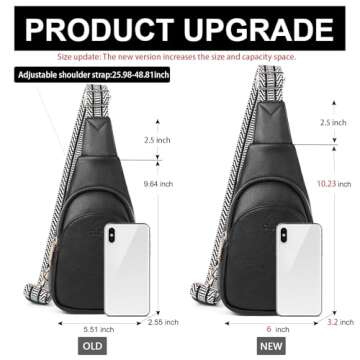 CLUCI Small Vegan Leather Sling Bag for Women