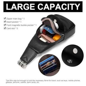 CLUCI Small Vegan Leather Sling Bag for Women