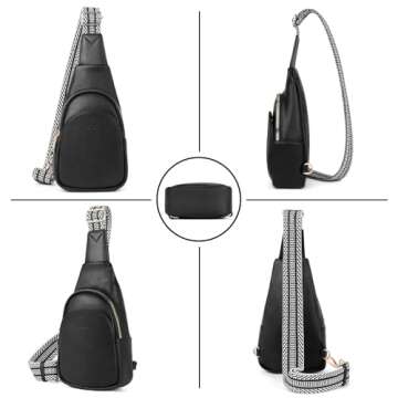 CLUCI Small Vegan Leather Sling Bag for Women