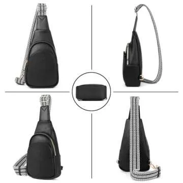 CLUCI Small Vegan Leather Sling Bag for Women