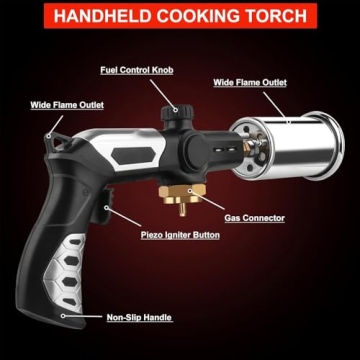 Saker Butane Torch Gun - Adjustable Flame & Safety Features