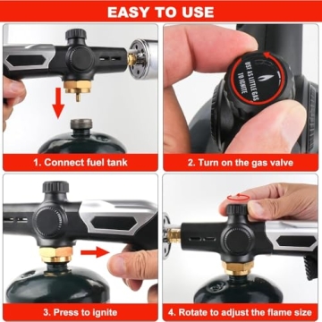 Saker Butane Torch Gun - Adjustable Flame & Safety Features