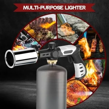 Saker Butane Torch Gun - Adjustable Flame & Safety Features