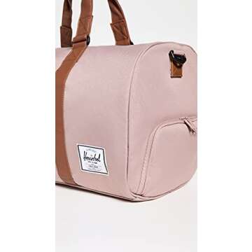 Herschel Novel Duffel Bag, Ash Rose/Tan Synthetic Leather, Classic 42.5L