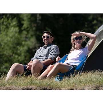 MARCHWAY Ultralight Folding Camping Chair, Heavy Duty Portable Compact for Outdoor Camp, Travel, Bea...