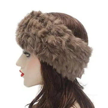 Stylish ZLYC Rabbit Fur Headband for Winter Wear