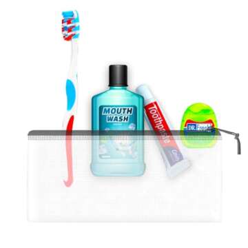 Graydon Hall Oral Care Traveling Kit for Adults - Bundle with Travel Toothbrush, Cap, Floss, Toothpa...