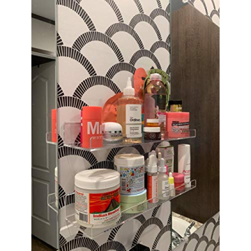 Cq Acrylic Floating Shelves - Clear Wall Storage for Decor