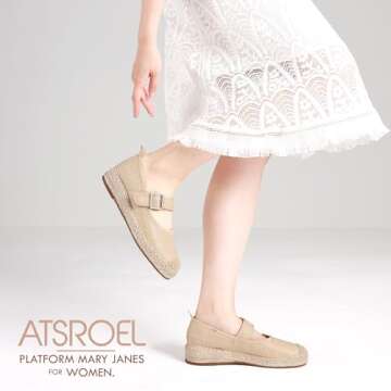 Stylish Atsroel Platform Ballet Flats for Women Comfort