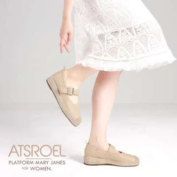Stylish Atsroel Platform Ballet Flats for Women Comfort