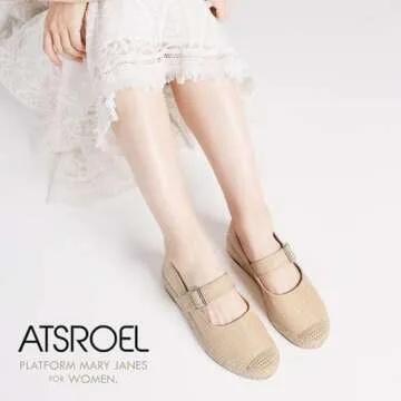 Stylish Atsroel Platform Ballet Flats for Women Comfort