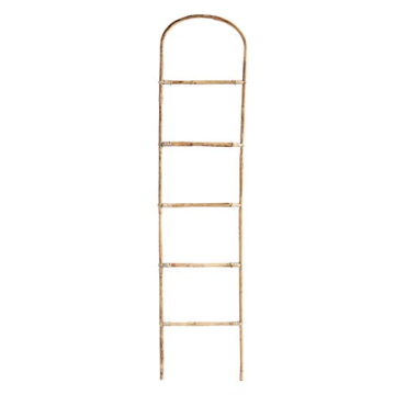 Stylish 60.25" Natural Bamboo Blanket Ladder for Home Decor