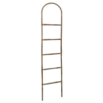 Stylish 60.25" Natural Bamboo Blanket Ladder for Home Decor