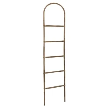 Stylish 60.25" Natural Bamboo Blanket Ladder for Home Decor