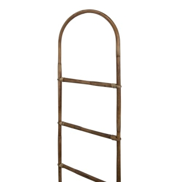 Stylish 60.25" Natural Bamboo Blanket Ladder for Home Decor