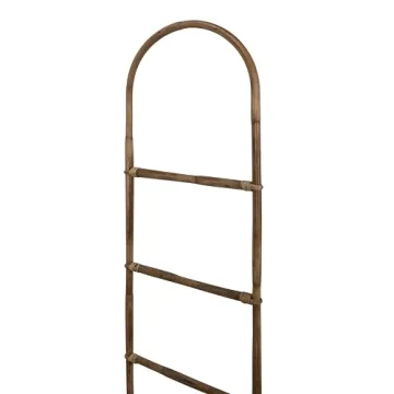 Stylish 60.25" Natural Bamboo Blanket Ladder for Home Decor