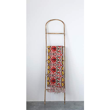 Stylish 60.25" Natural Bamboo Blanket Ladder for Home Decor