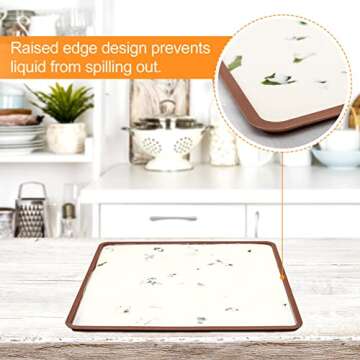 3 Pcs Silicone Dehydrator Sheets with Edge for 14" x 14" Trays, Non-stick Silicone Tray Liner for Excalibur Dehydrator, Reusable Dehydrator Mats Square Dryer Mats for Fruits Meat Vegetables Herbs