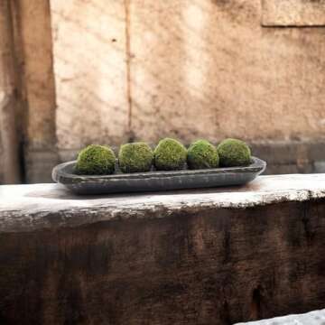 Ebony 18-21" Baguette Dough Bowl - Unique Handcrafted Centerpiece