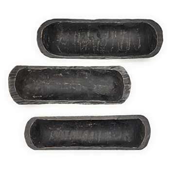 Unique Handcrafted Ebony Dough Bowl for Elegant Decor