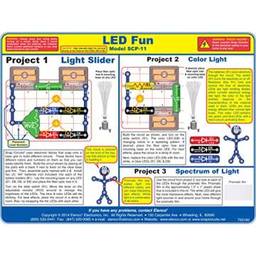 Elenco Electronics SCP-11 Snap Circuits LED Fun Science Kit